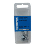 2 Pack 1/4" x 2" Zinc Plated Hanger Bolts, with Nuts