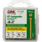 GRK THS82HP Trim HandyPak RT 8 by 2-Inch Composite Screws, 100 Screws per Package