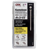 GRK KAM9212GHP Kameleon HandyPak 9 by 2-1/2-Inch Composite Deck Screws, 100 Screws per Package, Grey