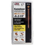 GRK KAM9212THP Kameleon HandyPak 9 by 2-1/2-Inch Composite Deck Screws, 100 Screws per Package, Tan