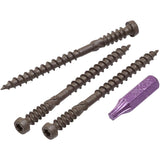 GRK KAM9212BHP Kameleon HandyPak 9 by 2-1/2-Inch Composite Deck Screws, 100 Screws per Package, Brown