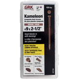 GRK KAM9212BHP Kameleon HandyPak 9 by 2-1/2-Inch Composite Deck Screws, 100 Screws per Package, Brown