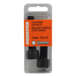 2 Pack 1/2" x 2" Allen Head Socket Cap Bolts