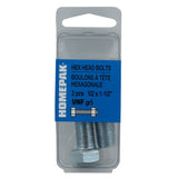 2 Pack 1/2" x 1-1/2" #5 Zinc Plated Fine Hex Bolts