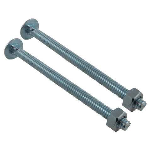 2 Pack 1/4" x 3-1/2" #2 Zinc Plated Coarse Carriage Bolts