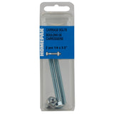 2 Pack 1/4" x 3-1/2" #2 Zinc Plated Coarse Carriage Bolts
