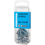 10 Pack #10-32 x 3/4" Zinc Plated Round Machine Screws
