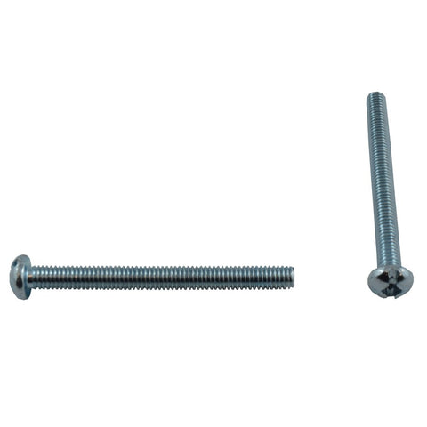 10 Pack #10-32 x 2" Zinc Plated Round Machine Screws