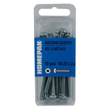 10 Pack #10-32 x 2-1/2" Zinc Plated Round Machine Screws