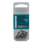 10 Pack #6-32 x 3/4" Stainless Steel Round Machine Screws