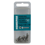 10 Pack #6-32 x 1/2" Stainless Steel Round Machine Screws
