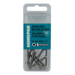 10 Pack #6-32 x 1" Stainless Steel Round Machine Screws
