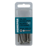 10 Pack #8-32 x 2" Stainless Steel Oval Head Machine Screws