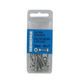 10 Pack 6-32 x 1" Zinc Plated Flat Head Machine Screws, with Nuts