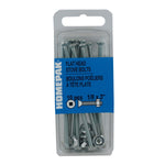 10 Pack 6-32 x 3" Zinc Plated Flat Head Machine Screws, with Nuts