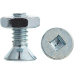 10 Pack 10-24 x 1/2" Zinc Plated Flat Head Machine Screws, with Nuts