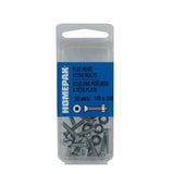 10 Pack 6-32 x 3/4" Zinc Plated Flat Head Machine Screws, with Nuts