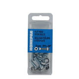 10 Pack 10-24 x 3/4" Zinc Plated Flat Head Machine Screws, with Nuts