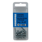 10 Pack 6-32 x 3/4" Zinc Plated Round Head Machine Screws, with Nuts