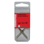 2 Pack 1/4" x 1-5/8" Nickel Plated Connector Bolts