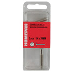 2 Pack 1/4" x 30mm Nickel Plated Connector Bolts
