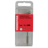 2 Pack 1/4" x 30mm Nickel Plated Connector Bolts