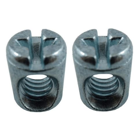 2 Pack 1/4"-20 x 13mm Long Cross Dowel Connectors