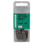 10 Pack 3/8" Corrugated Joint Fasteners