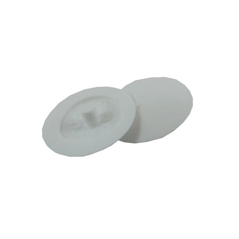 10 Pack #1 White Plastic Screw Caps