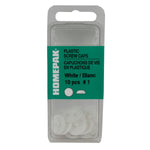10 Pack #1 White Plastic Screw Caps