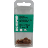 10 Pack #2 Brown Plastic Screw Caps