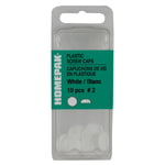 10 Pack #2 White Plastic Screw Caps