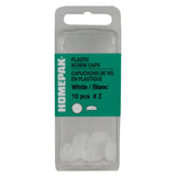 10 Pack #2 White Plastic Screw Caps
