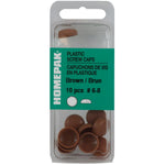 10 Pack #6-8 Brown Plastic Screw Caps