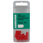 10 Pack #8 Red Vinyl Screw Caps