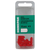 10 Pack #8 Red Vinyl Screw Caps