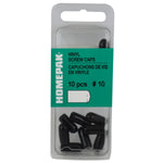 10 Pack #10 Black Vinyl Screw Caps