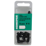 10 Pack #10 Black Vinyl Screw Caps