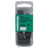 10 Pack 1/2" Grey Vinyl Screw Caps