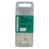 10 Pack 1/4" White Vinyl Screw Caps