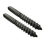 2 Pack 1/4" x 2" Bare Dowel Screws