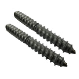2 Pack 1/4" x 2" Bare Dowel Screws