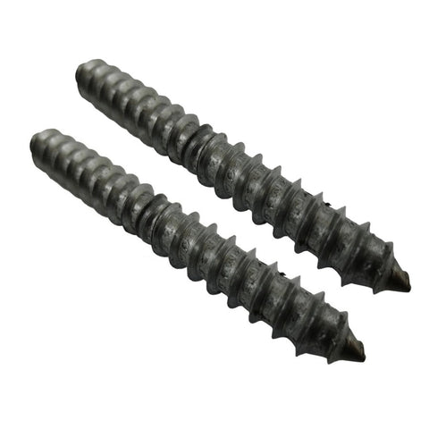 2 Pack 1/4" x 2" Bare Dowel Screws
