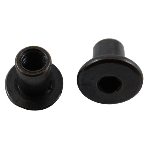 2 Pack 1/4"-20 x 12mm Antique Bronze Connector Cap Nuts