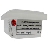 125 Pack 1-1/4" Fluted Concrete Nails
