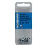 10 Pack #10-24 Zinc Plated Machine Hex Nuts