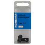 2 Pack #8 Formed Type Push-On Speed Nuts