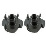 2 Pack #10-32 Steel 3 Prong Tee Nuts