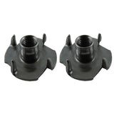 2 Pack #10-32 Steel 3 Prong Tee Nuts