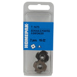 2 Pack #10-32 Steel 3 Prong Tee Nuts